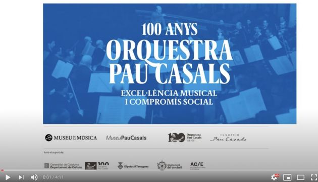 Bienvenida a la exposición 100 años de la Orquesta Pau Casals