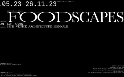Presentación de FOODSCAPES “Al comer, digerimos territorios”. Pabellón de España en la 18ª Exposición Internacional de Arquitectura de Venecia
