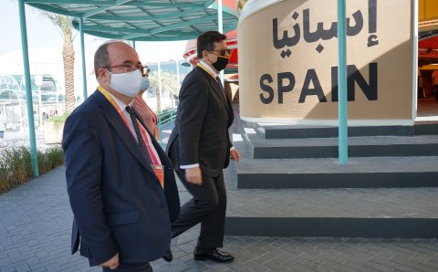Miquel Iceta, Ministro de Cultura y Deporte, visita el Pabell&oacute;n de Espa&ntilde;a en Expo Dub&aacute;i 2020 - Espa&ntilde;a Expo Dubai 2020