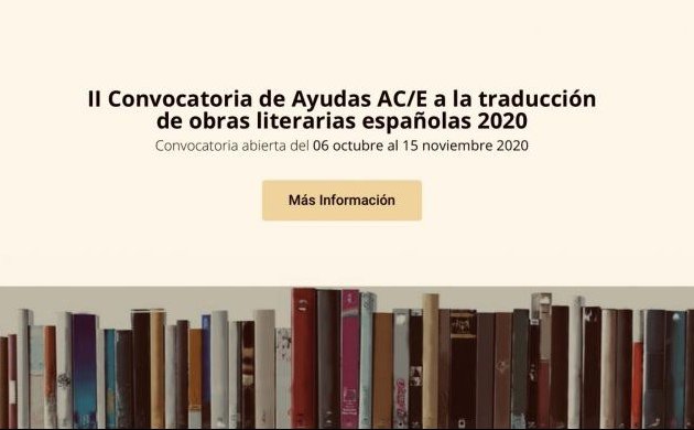 II Convocatoria de Ayudas AC/E a la traducción de obras literarias españolas 2020
