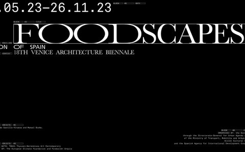 Presentación de FOODSCAPES “Al comer, digerimos territorios”. Pabellón de España en la 18ª Exposición Internacional de Arquitectura de Venecia